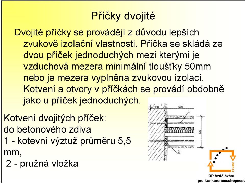 nebo je mezera vyplněna zvukovou izolací.