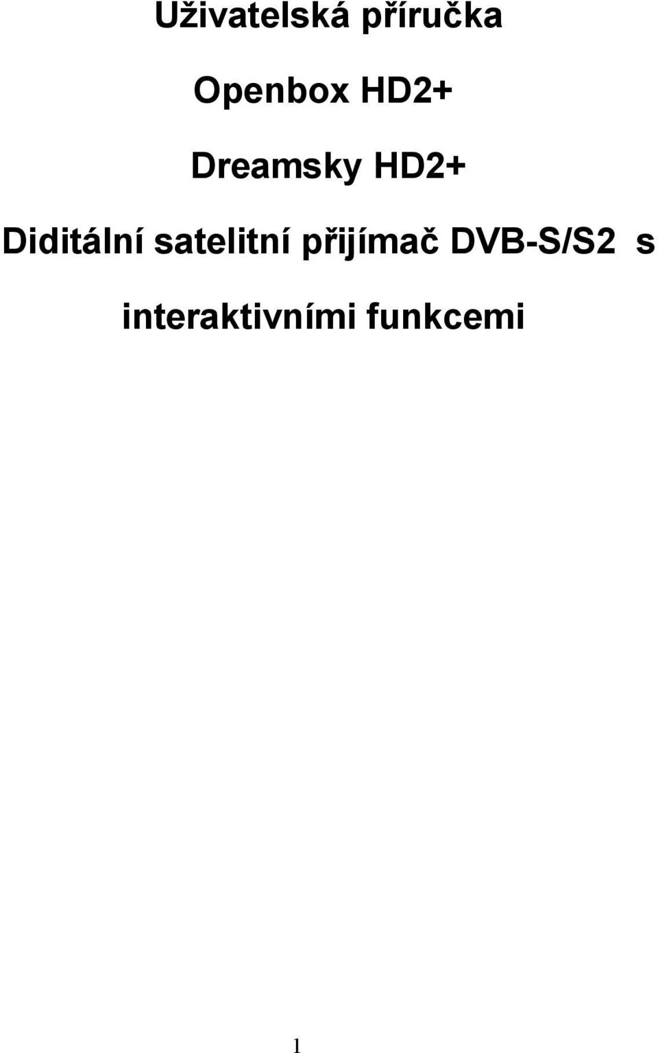 satelitní přijímač DVB-S/S2