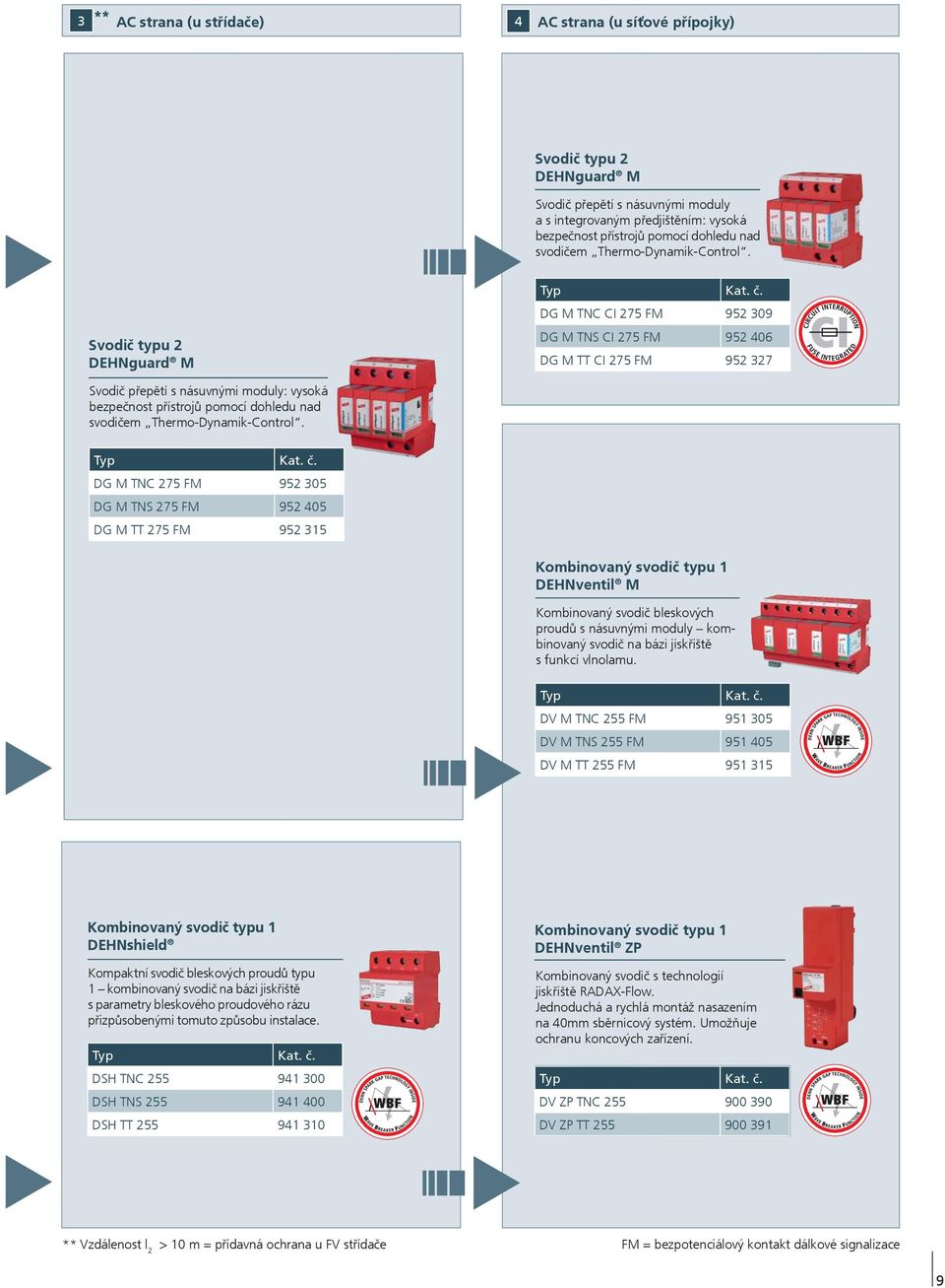 Svodič typu 2 DEHNguard M DG M TNC CI 275 FM 952 309 DG M TNS CI 275 FM 952 06 DG M TT CI 275 FM 952 327 Svodič přepětí s násuvnými moduly: vysoká bezpečnost přístrojů pomocí dohledu nad svodičem  DG