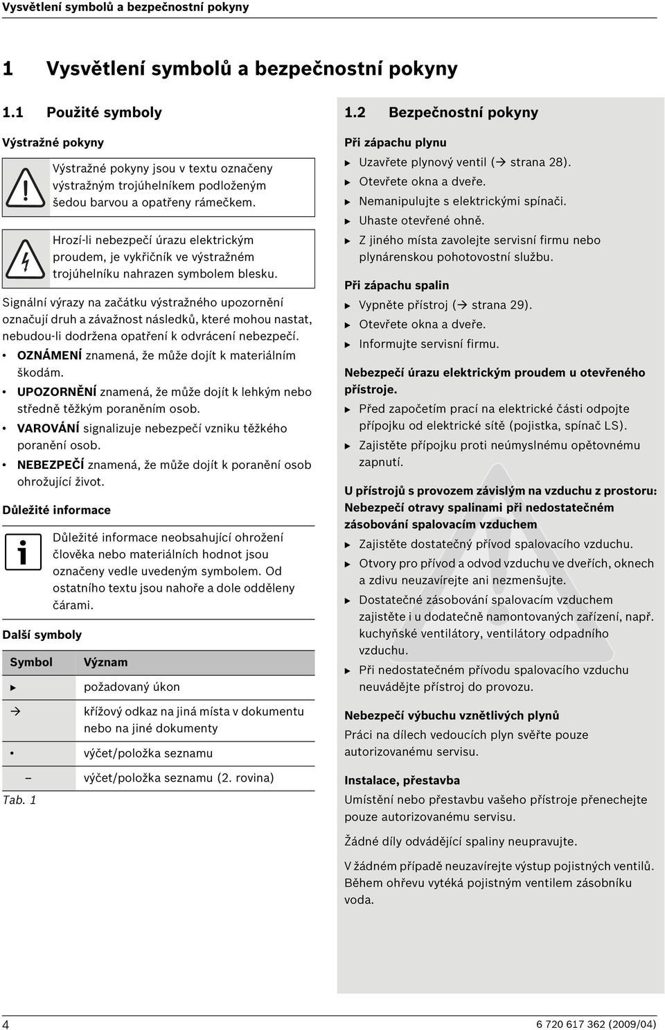 OZNÁMENÍ znamená, že může dojít k materiálním škodám. UPOZORNĚNÍ znamená, že může dojít k lehkým nebo středně těžkým poraněním osob. VAROVÁNÍ signalizuje nebezpečí vzniku těžkého poranění osob.
