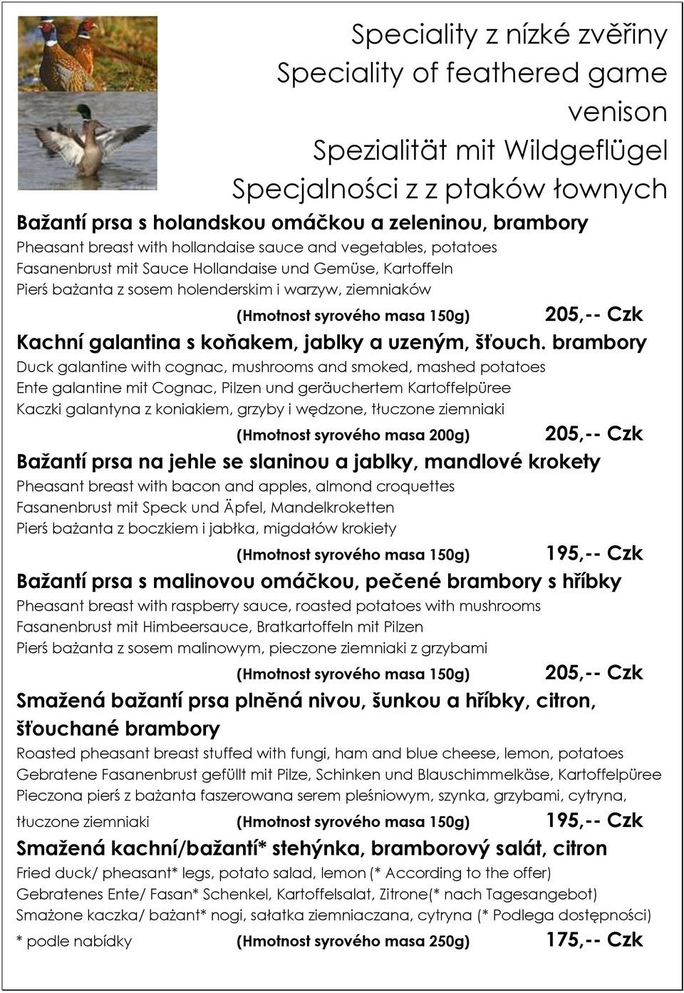 koňakem, jablky a uzeným, šťouch.