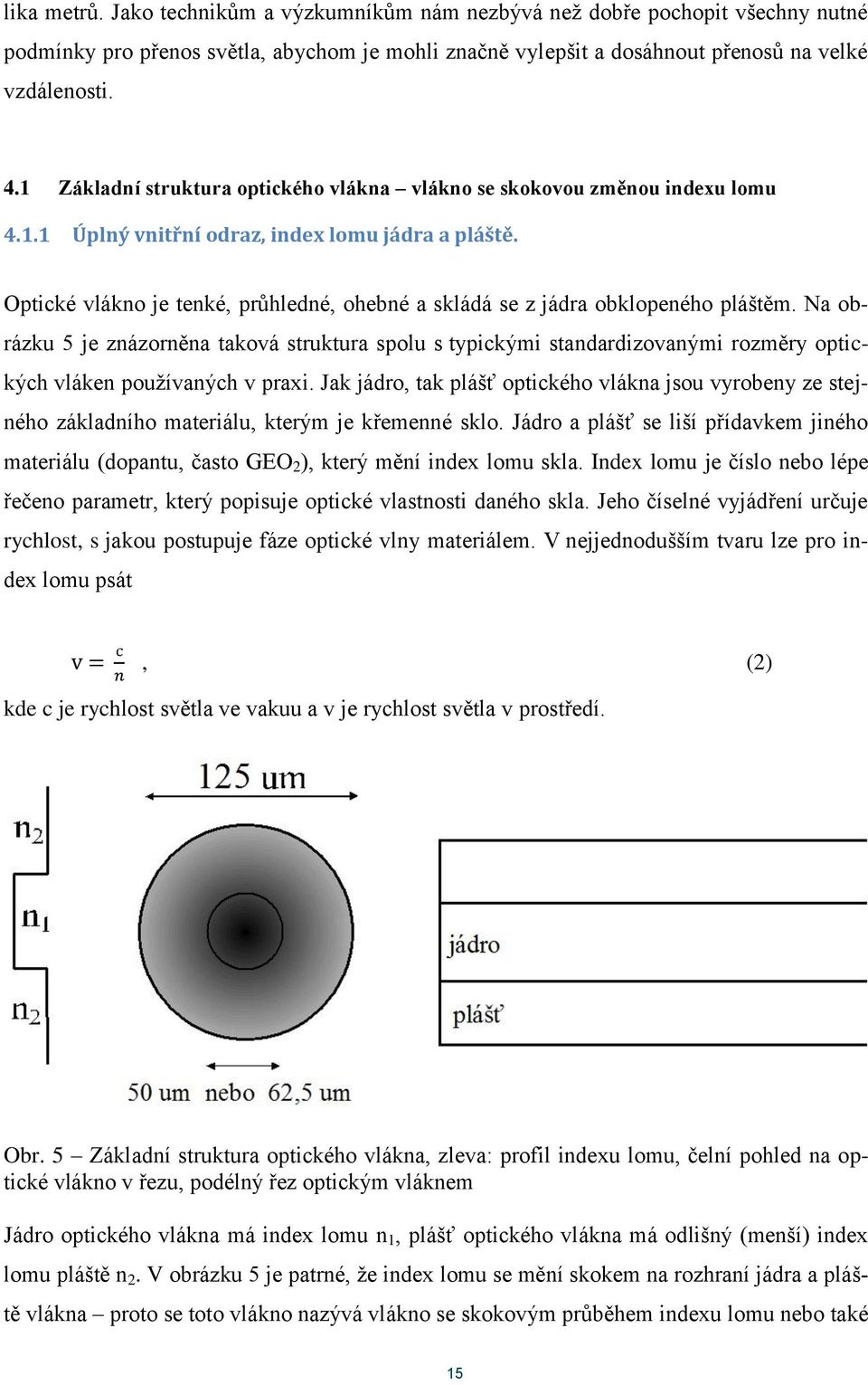 Optické vlákno je tenké, průhledné, ohebné a skládá se z jádra obklopeného pláštěm.