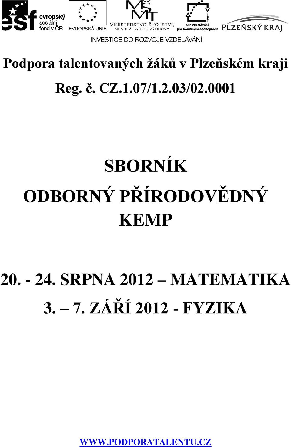 0001 SBORNÍK ODBORNÝ PŘÍRODOVĚDNÝ KEMP 20.