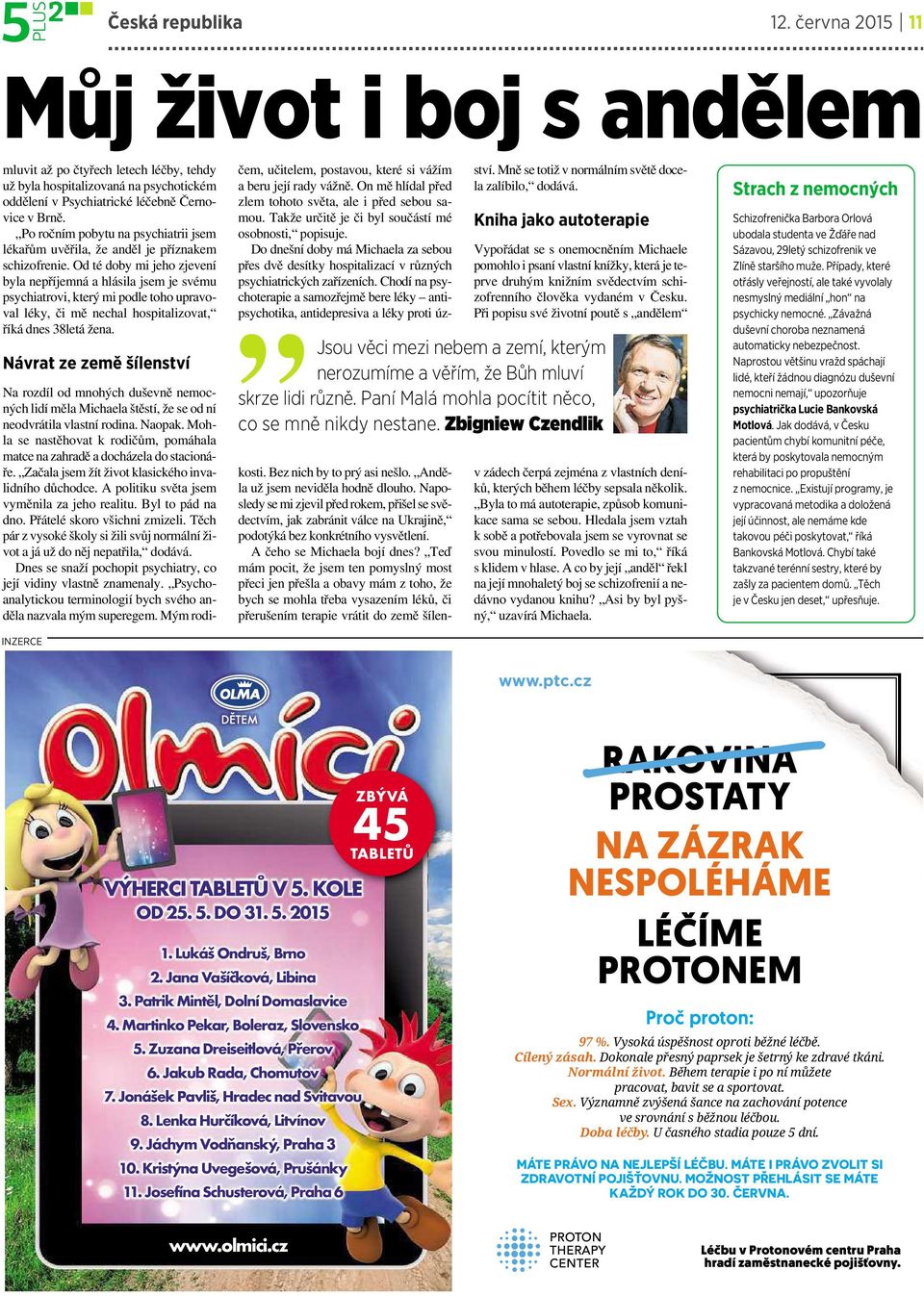 Od té doby mi jeho zjevení byla nepříjemná a hlásila jsem je svému psychiatrovi, který mi podle toho upravoval léky, či mě nechal hospitalizovat, říká dnes 38letá žena.
