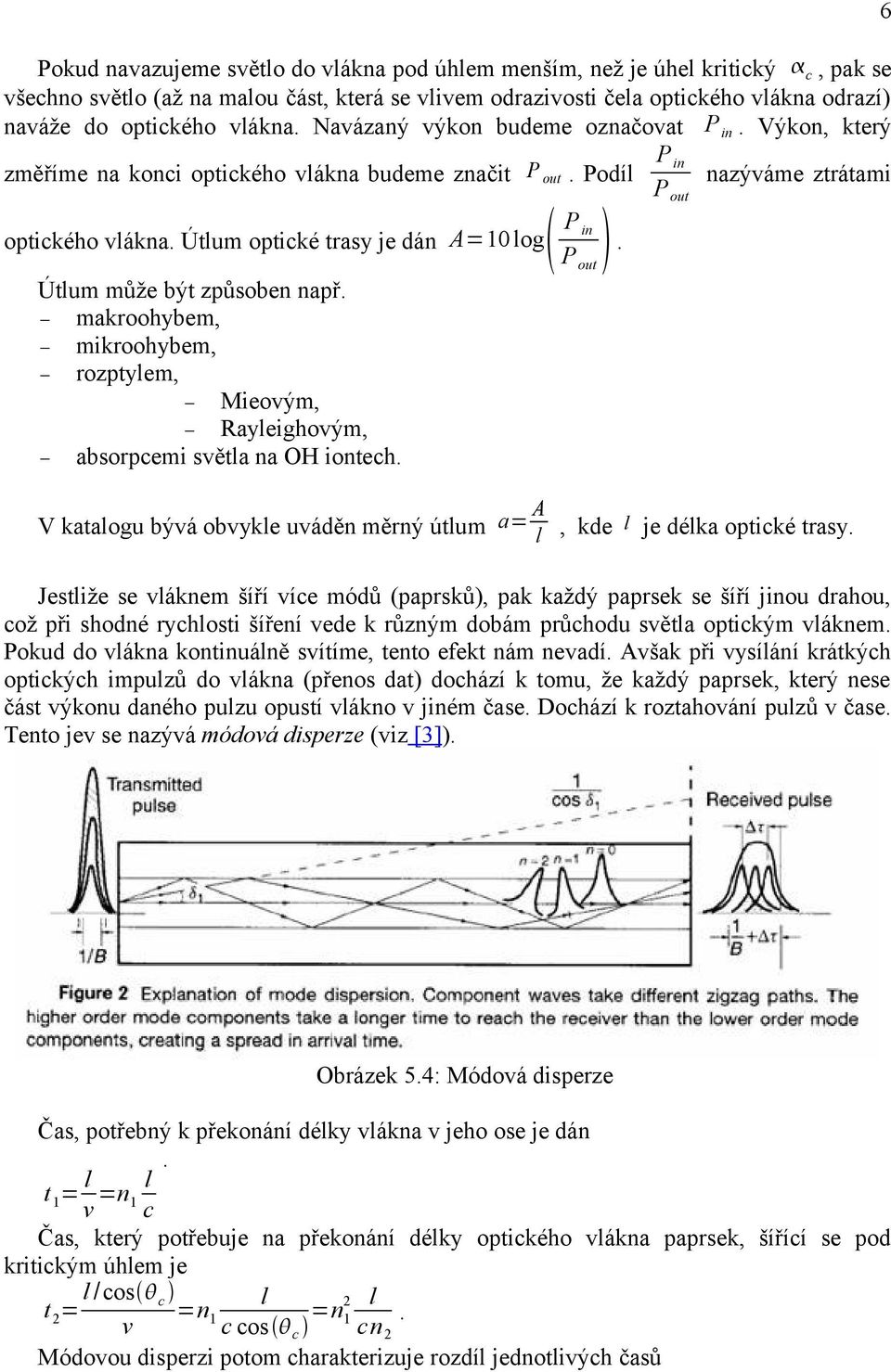 Útlum může být způsoben např. makroohybem, mikroohybem, rozptylem, Mieovým, Rayleighovým, absorpcemi světla na OH iontech.