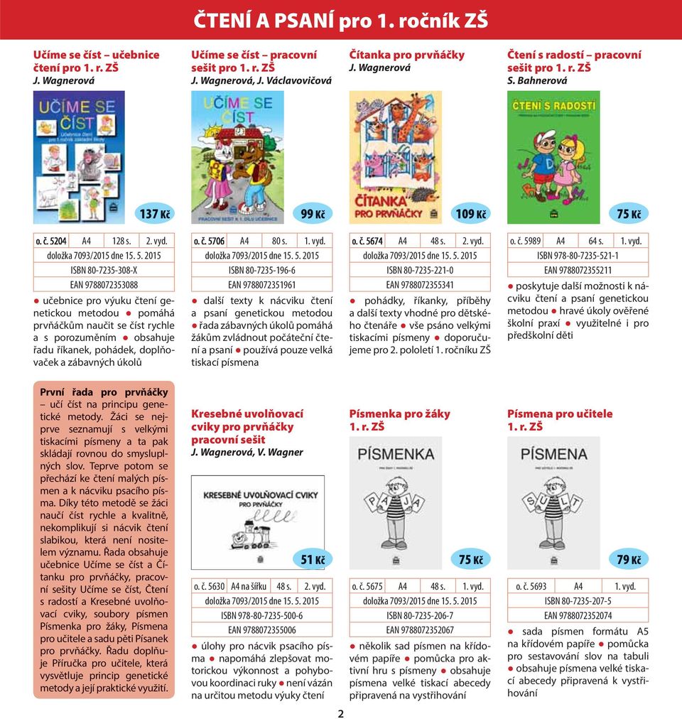 2015 ISBN 80-7235-308-X EAN 9788072353088 učebnice pro výuku čtení genetickou metodou pomáhá prvňáčkům naučit se číst rychle a s porozuměním obsahuje řadu říkanek, pohádek, doplňovaček a zábavných