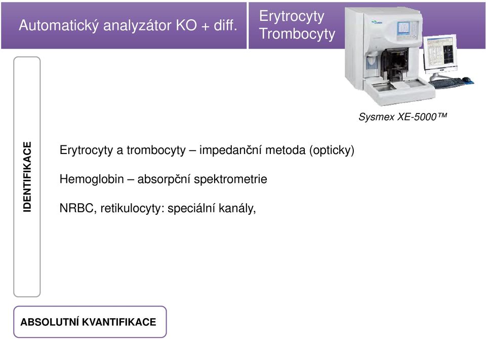 Erytrocyty a trombocyty impedanční metoda (opticky)