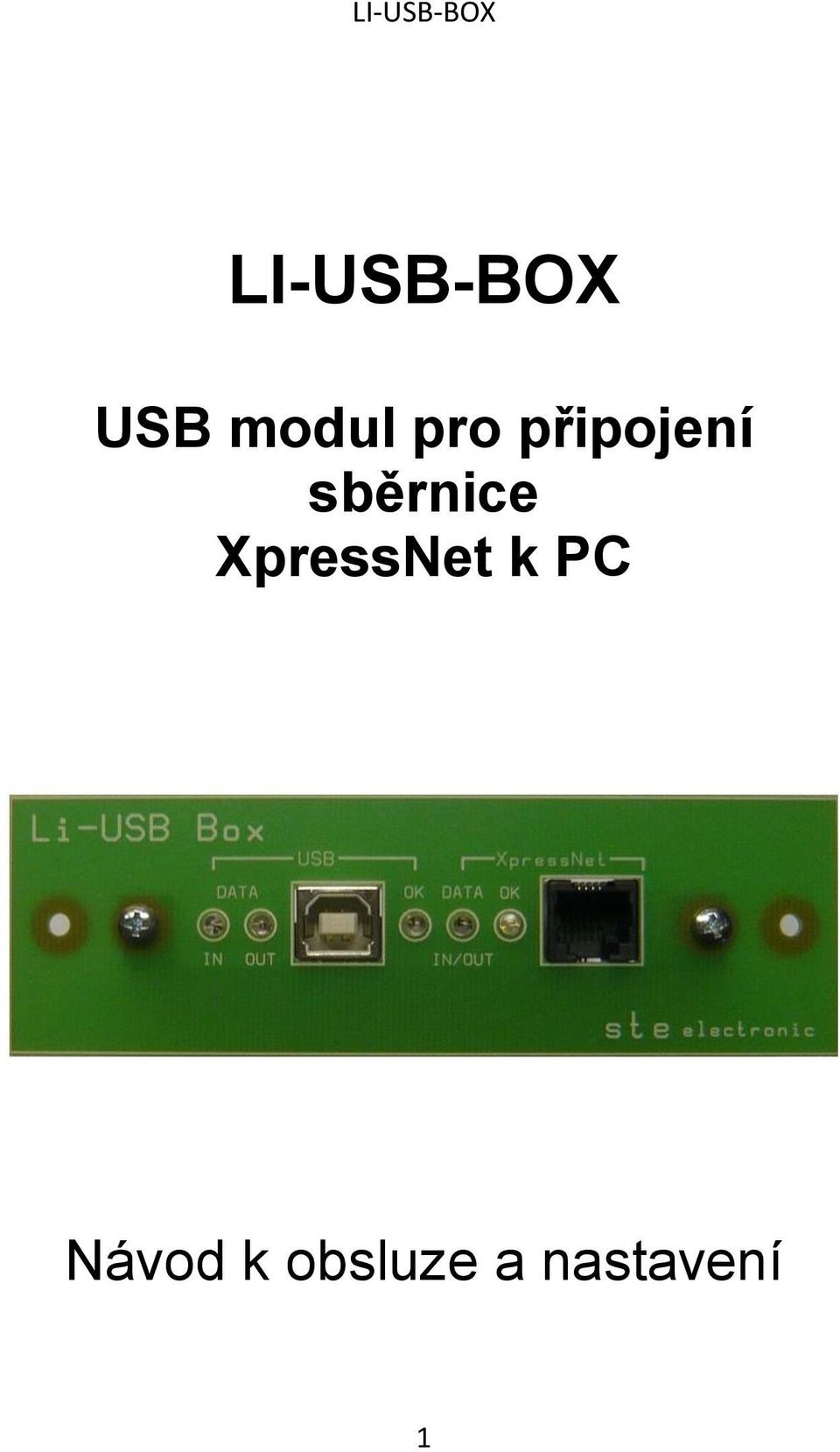 sběrnice XpressNet k