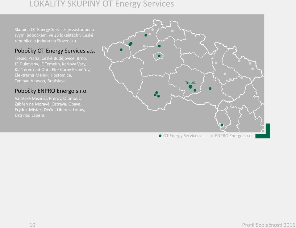 u. Pobočky OT Energy Services 