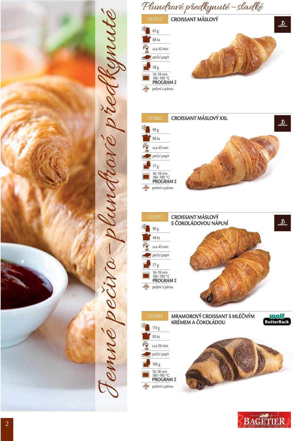 115 g CROISSANT MÁSLOVÝ CROISSANT MÁSLOVÝ XXL CROISSANT MÁSLOVÝ S