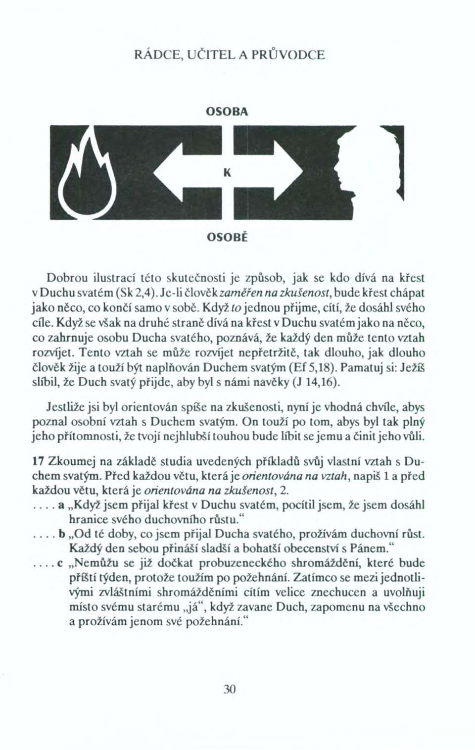 Když se však na druhé straně dívá na křest v Duchu svatém jako na něco, co zahrnuje osobu Ducha svatého, poznává, že každý den může tento vztah rozvíjet.