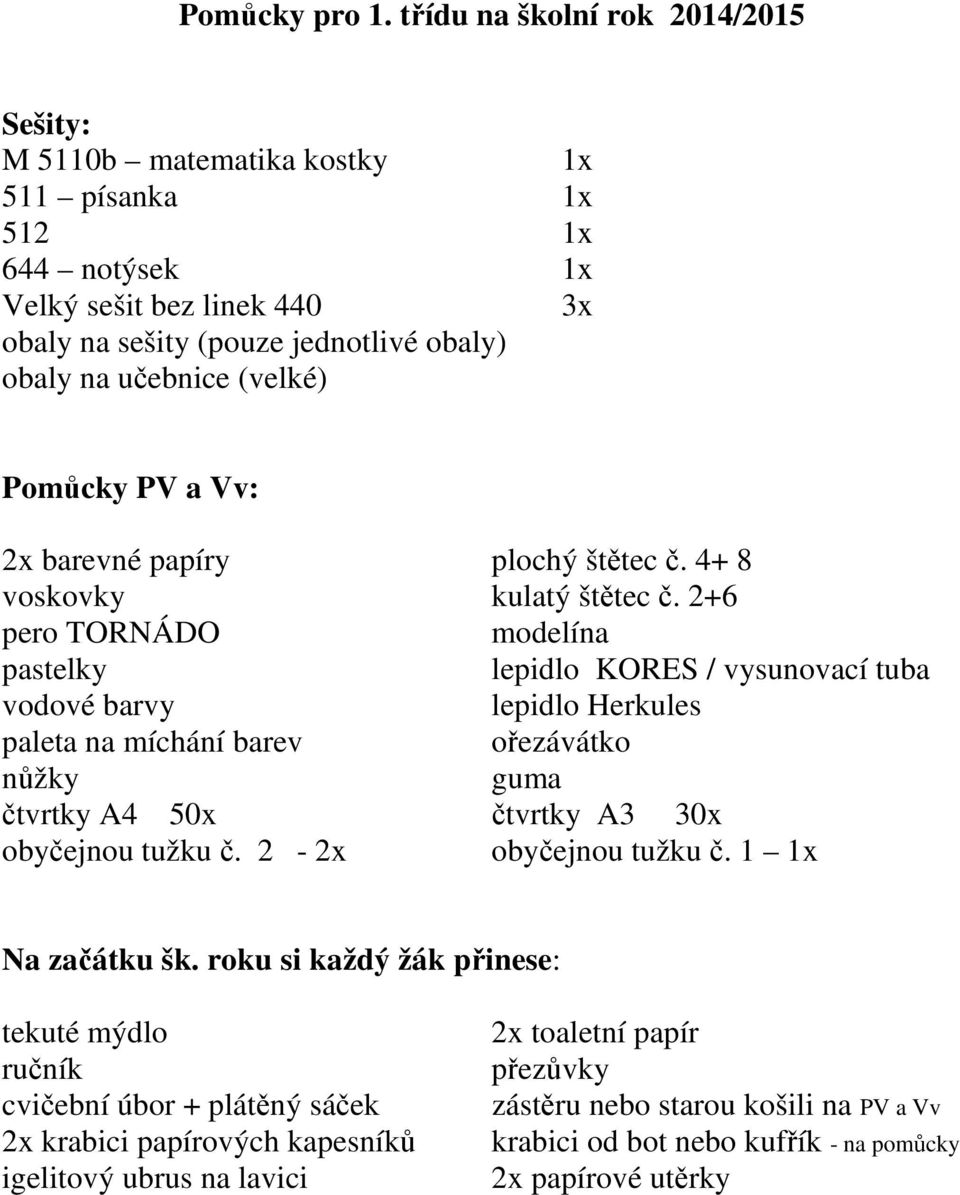 notýsek 1x Velký sešit bez linek 440 3x obaly na sešity (pouze jednotlivé obaly) obaly na