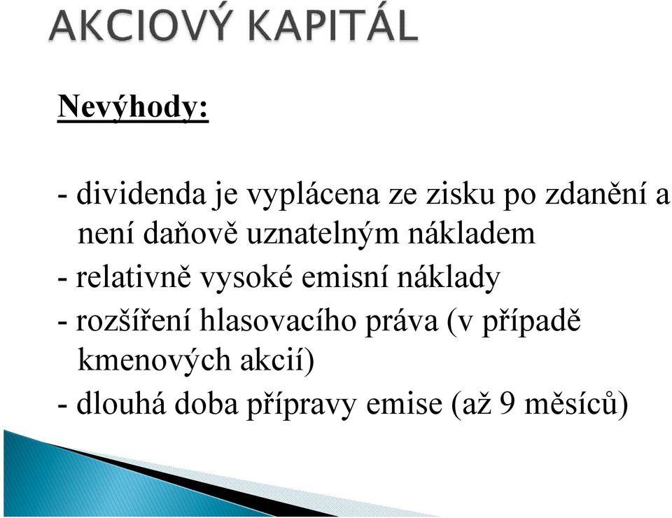 emisní náklady - rozšíření hlasovacího práva (v případě