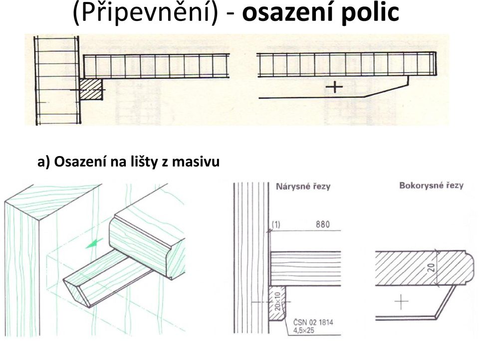 a) Osazení na