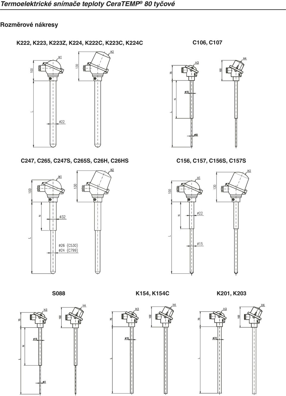 C247, C265, C247S, C265S, C26H, C26HS