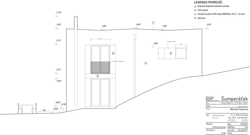 1,5 mm d okenice c 5,110 1600 4,860 posuvná okenice 910 d 910 d