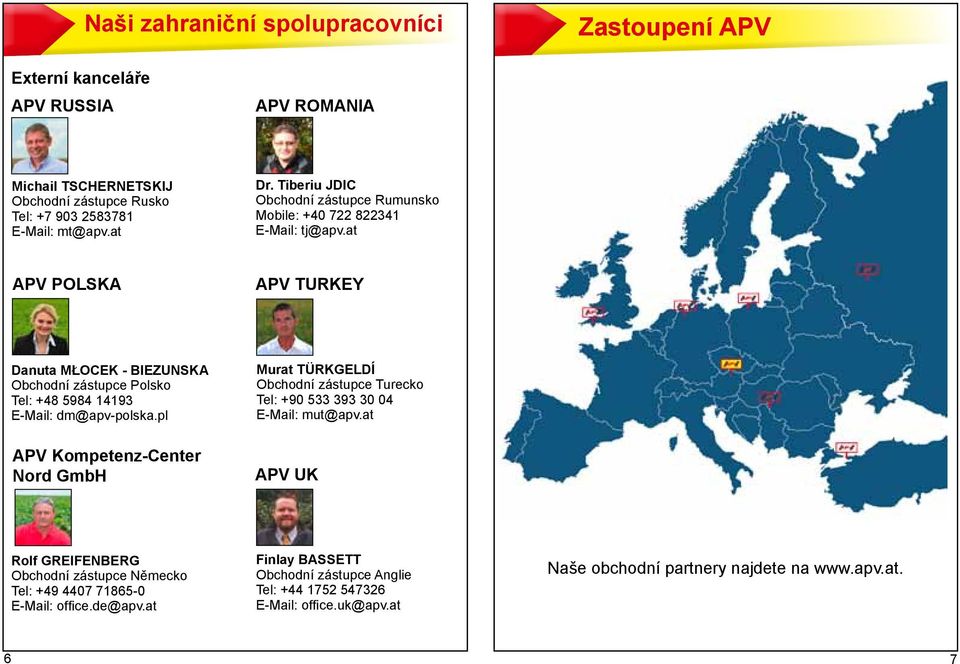 at APV POLSKA APV TURKEY Danuta Młocek - BIEZUNSKA Obchodní zástupce Polsko Tel: +48 5984 14193 E-Mail: dm@apv-polska.