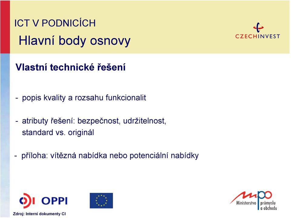 bezpečnost, udržitelnost, standard vs.