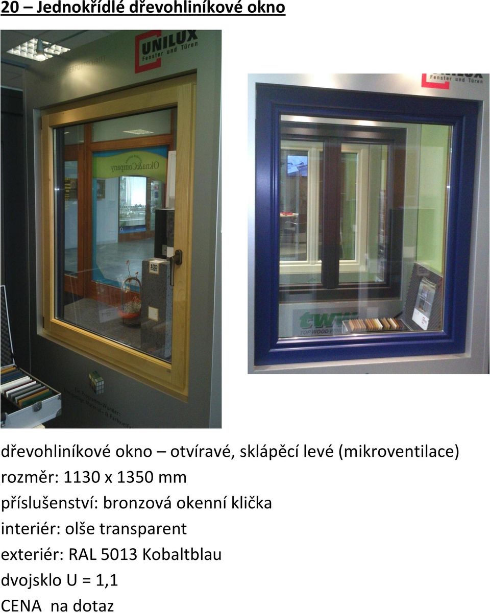 mm příslušenství: bronzová okenní klička interiér: olše