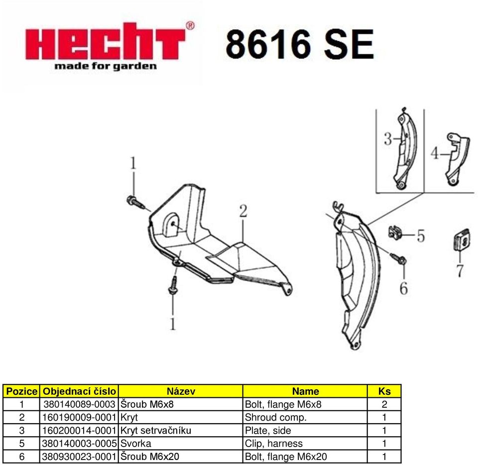 1 3 160200014-0001 Kryt setrvačníku Plate, side 1 5