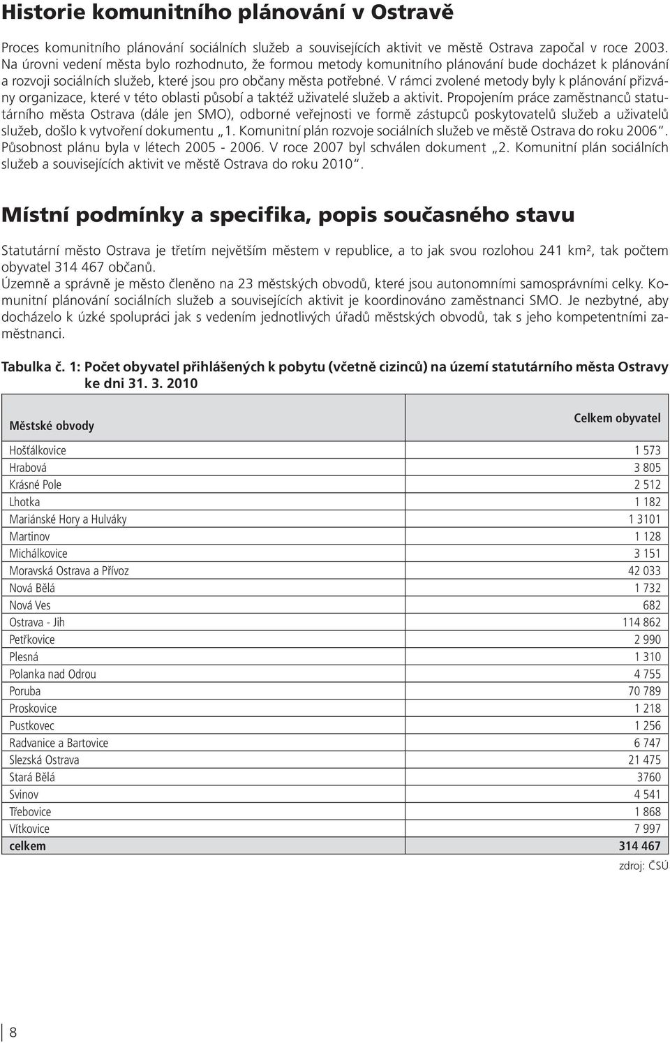 V rámci zvolené metody byly k plánování přizvány organizace, které v této oblasti působí a taktéž uživatelé služeb a aktivit.