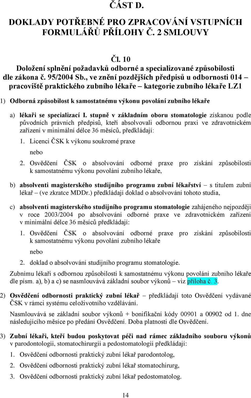 specializací I.