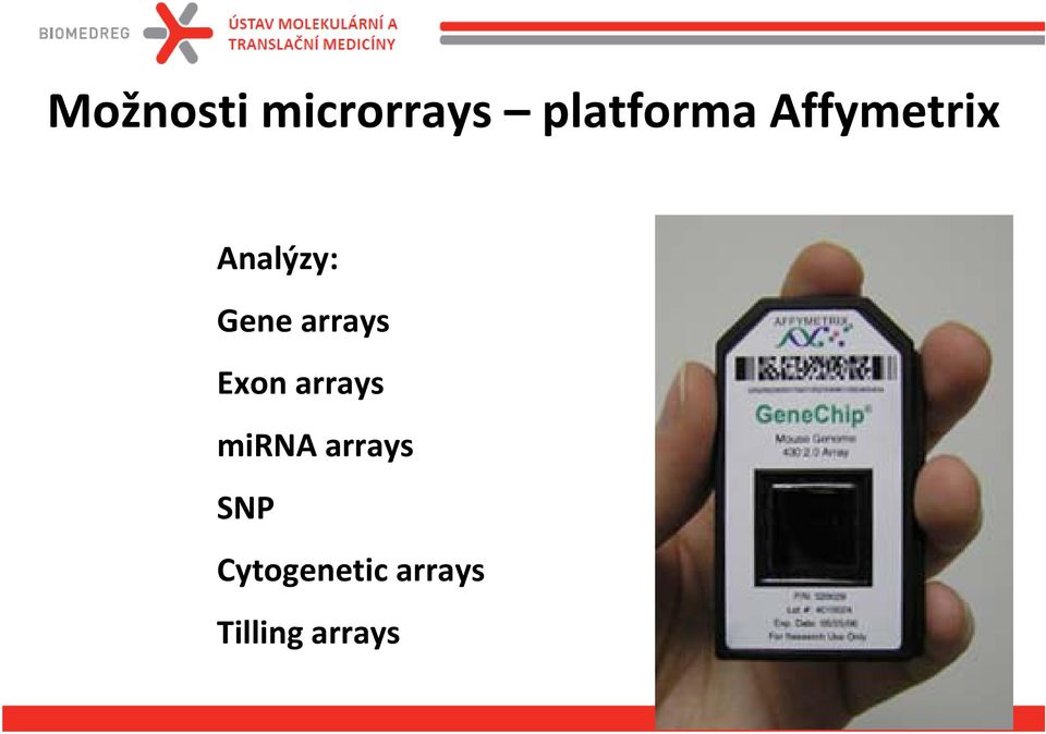 arrays Exon arrays mirna