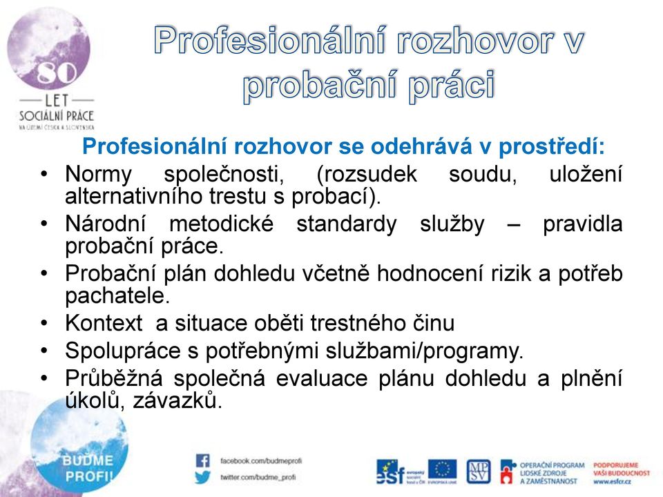 Probační plán dohledu včetně hodnocení rizik a potřeb pachatele.