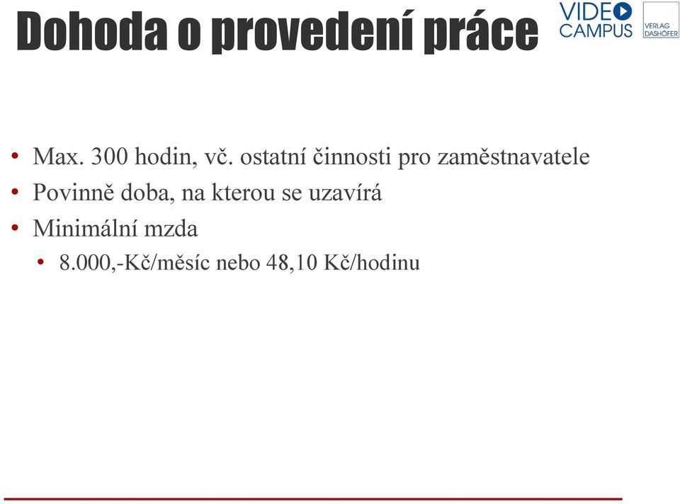 ostatní činnosti pro zaměstnavatele