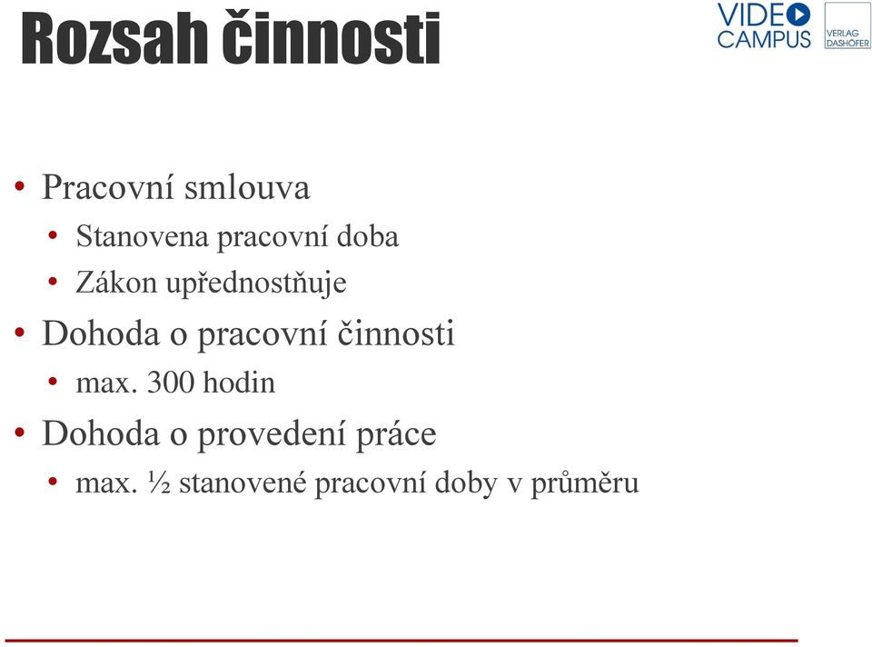 pracovní činnosti max.