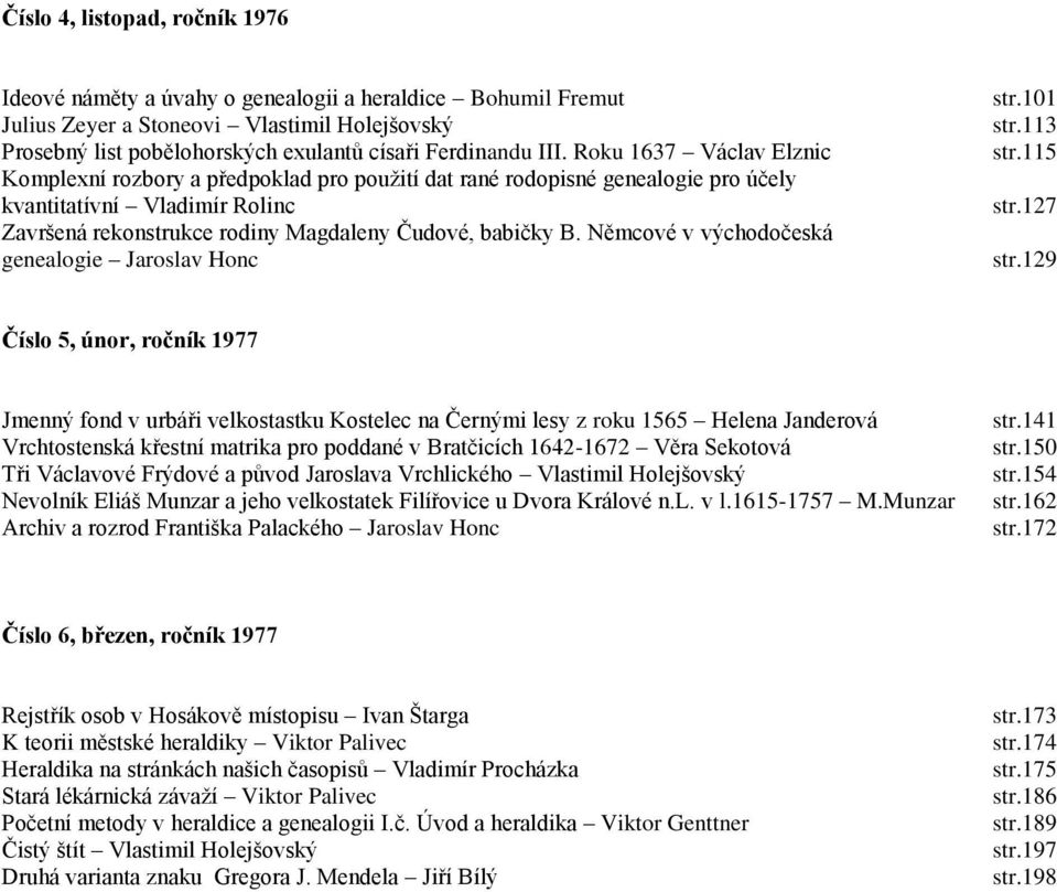 Němcové v východočeská genealogie Jaroslav Honc 1 3 5 str.127 str.