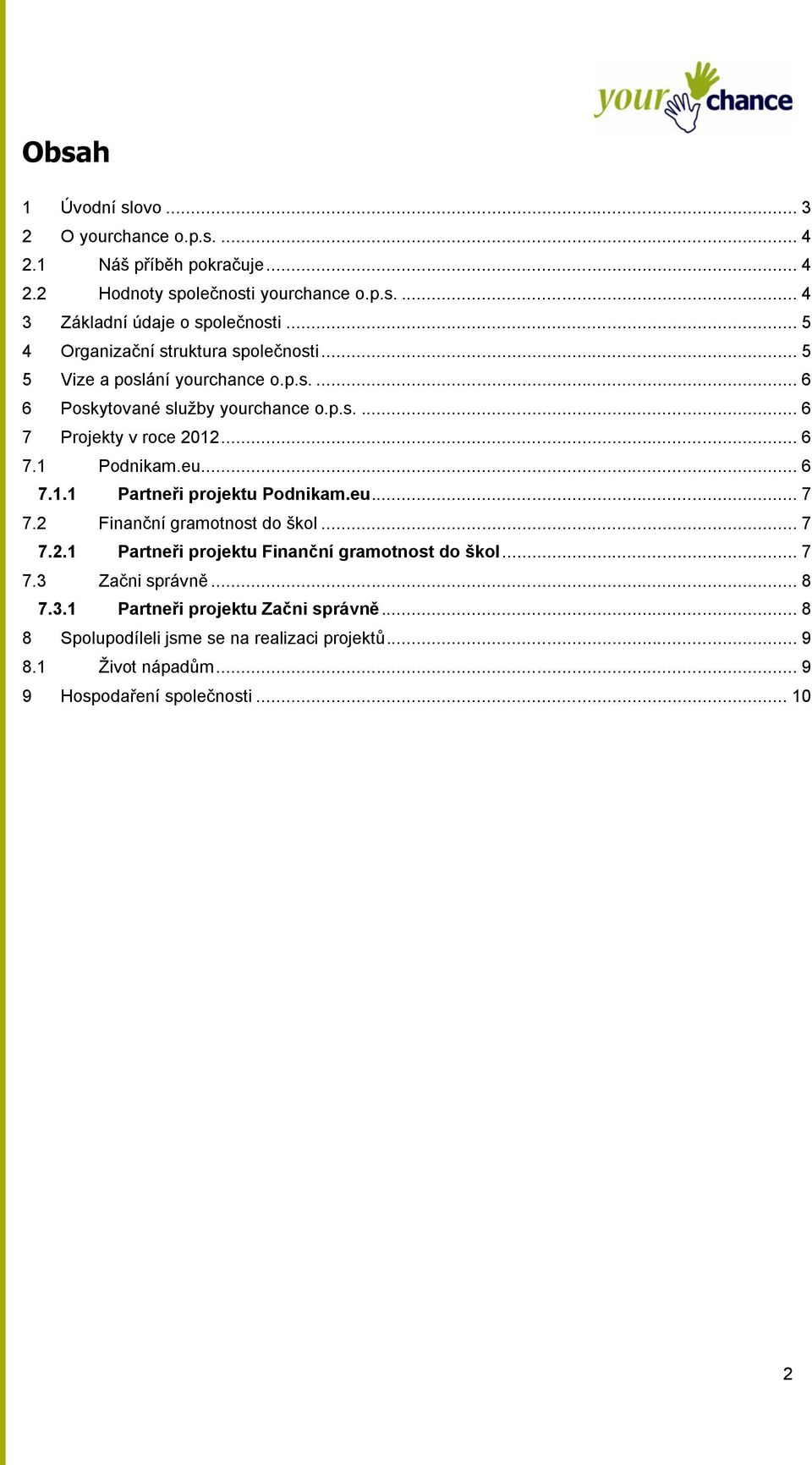 eu... 6 7.1.1 Partneři projektu Podnikam.eu... 7 7.2 Finanční gramotnost do škol... 7 7.2.1 Partneři projektu Finanční gramotnost do škol... 7 7.3 Začni správně.