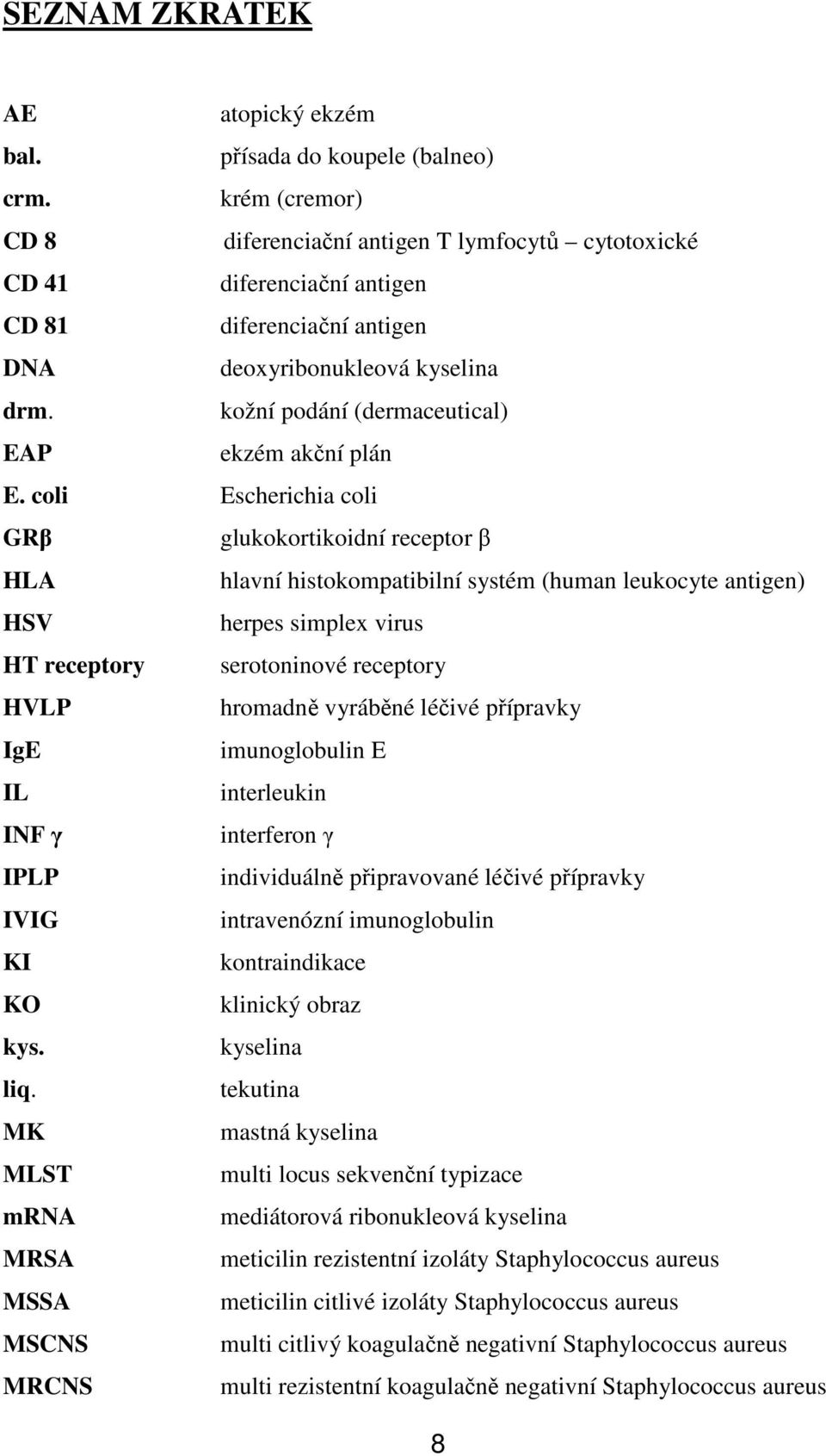 kožní podání (dermaceutical) EAP ekzém akční plán E.