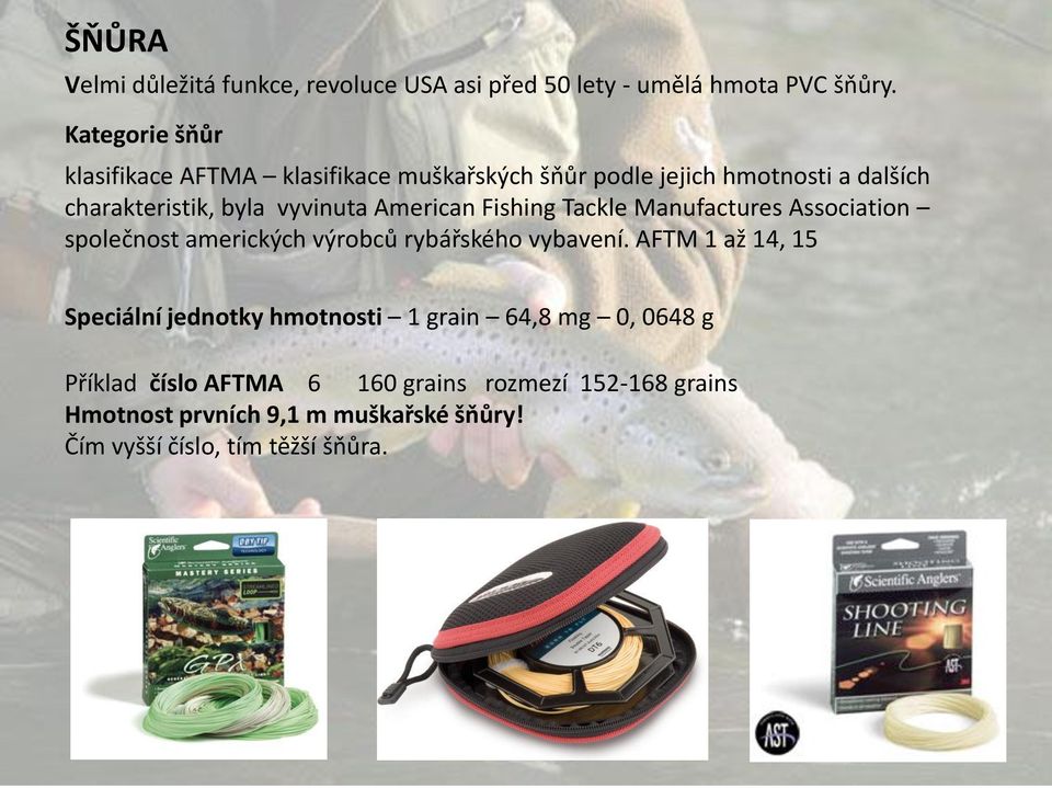 American Fishing Tackle Manufactures Association společnost amerických výrobců rybářského vybavení.