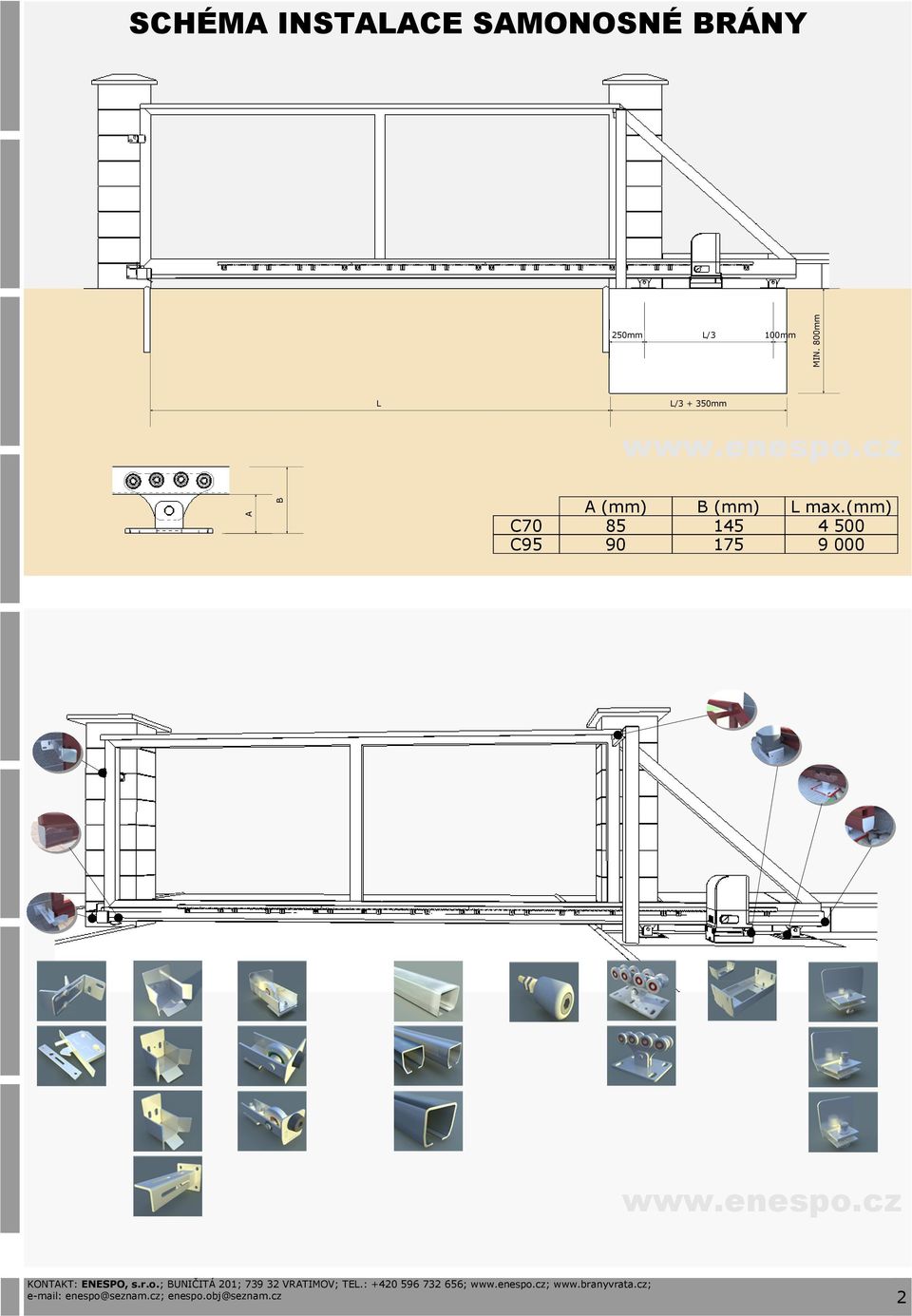 L max.(mm) 4 500 9 000 KONTAKT: ENESPO, s.r.o.