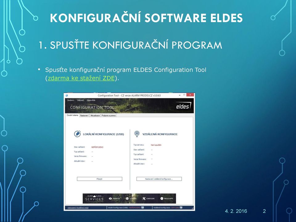 konfigurační program ELDES