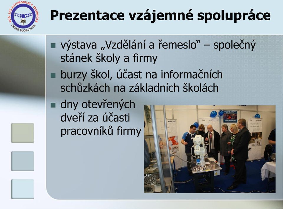 účast na informačních schůzkách na základních