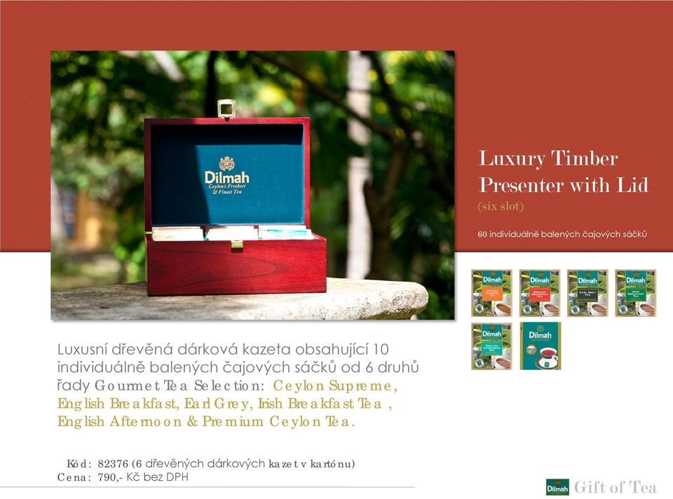 Gourmet Tea Selection: Ceylon Supreme, English Breakfast, Earl Grey, Irish Breakfast Tea,