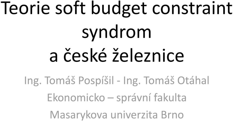 Tomáš Pospíšil Ing.