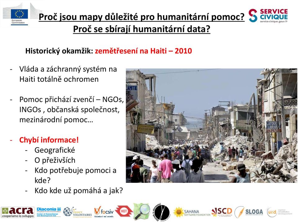 ochromen - Pomoc přichází zvenčí NGOs, INGOs, občanská společnost, mezinárodní pomoc -