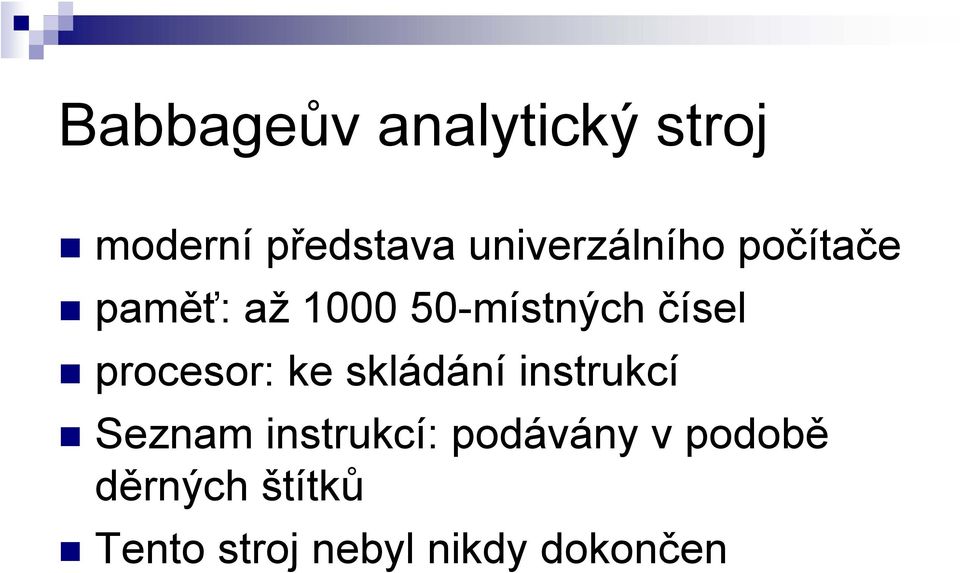 čísel procesor: ke skládání instrukcí Seznam