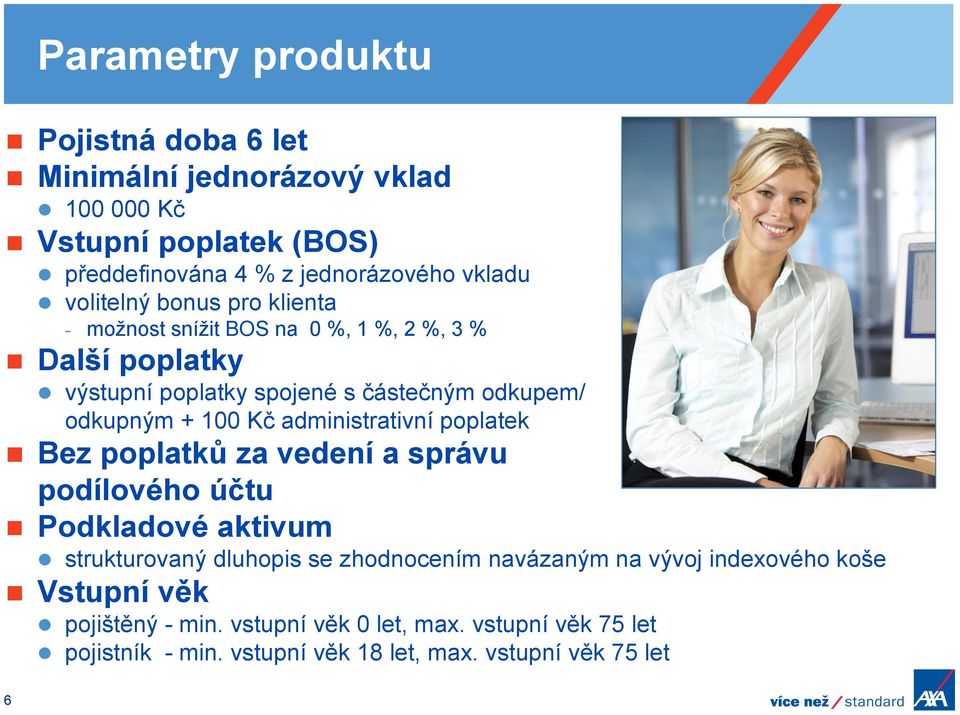 Kč administrativní poplatek Bez poplatků za vedení a správu podílového účtu Podkladové aktivum strukturovaný dluhopis se zhodnocením navázaným na