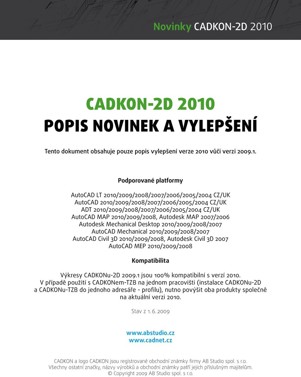 vůči verzi 2009.1.