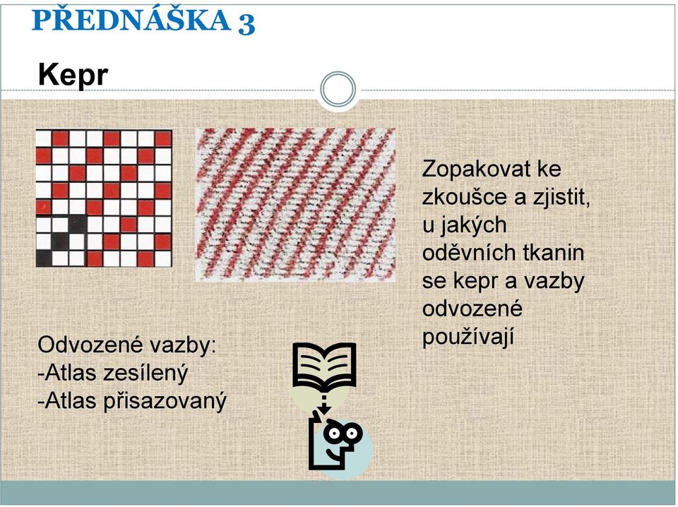 zkoušce a zjistit, u jakých oděvních