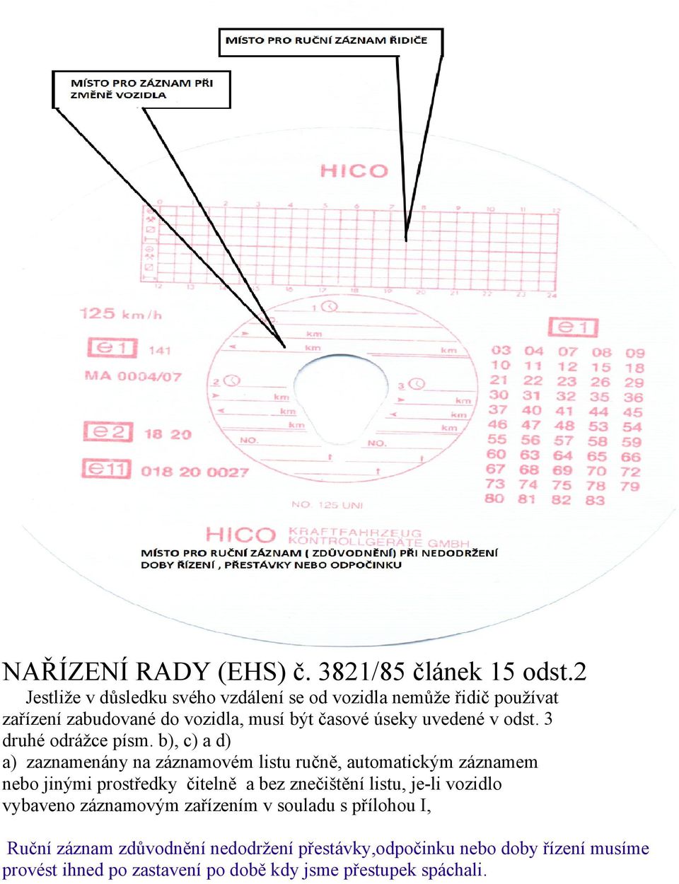 SPRÁVNÉ POUŽÍVÁNÍ TACHOGRAFICKÝCH KOTOUČKŮ - PDF Stažení zdarma