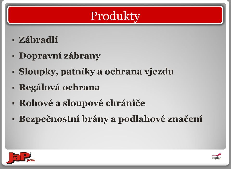 Regálová ochrana Rohové a sloupové
