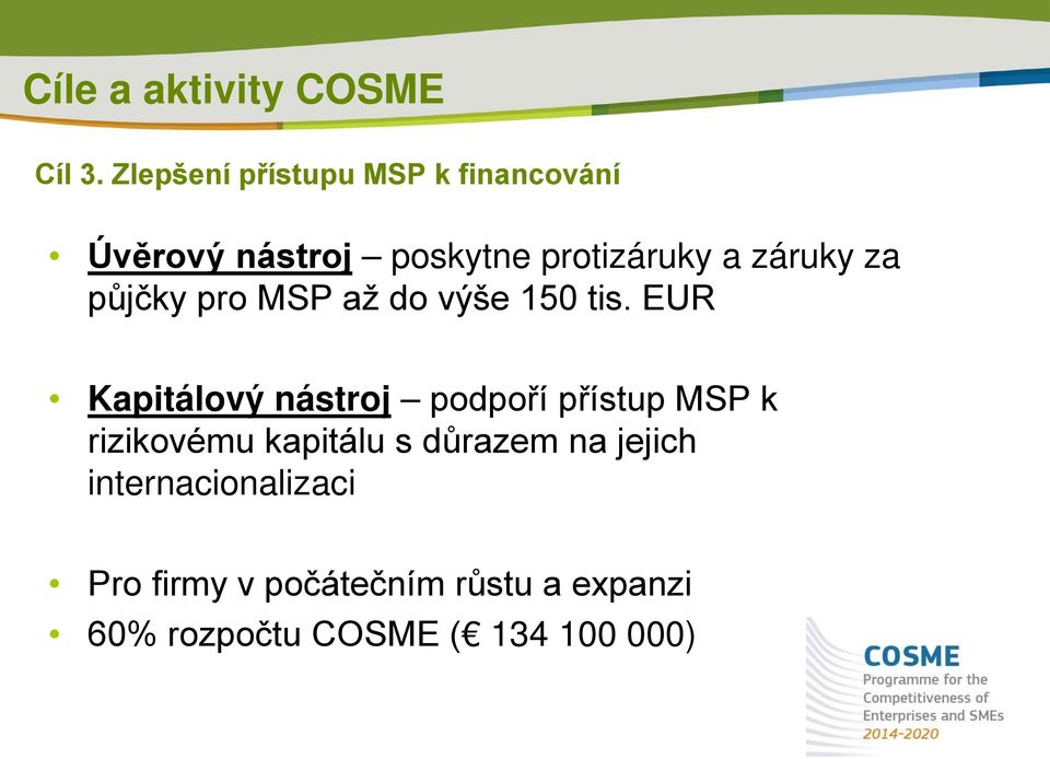 za půjčky pro MSP až do výše 150 tis.