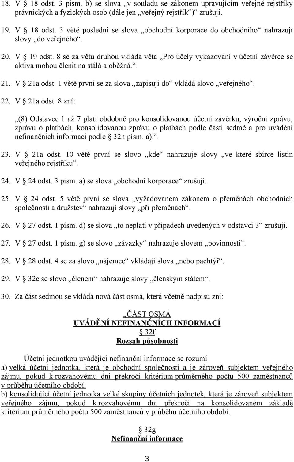 1 větě první se za slova zapisují do vkládá slovo veřejného. 22. V 21a odst.