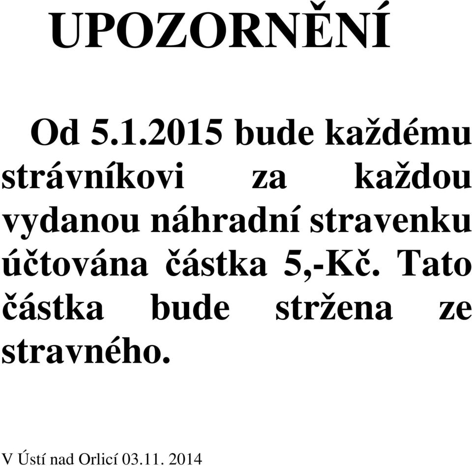 vydanou náhradní stravenku účtována částka