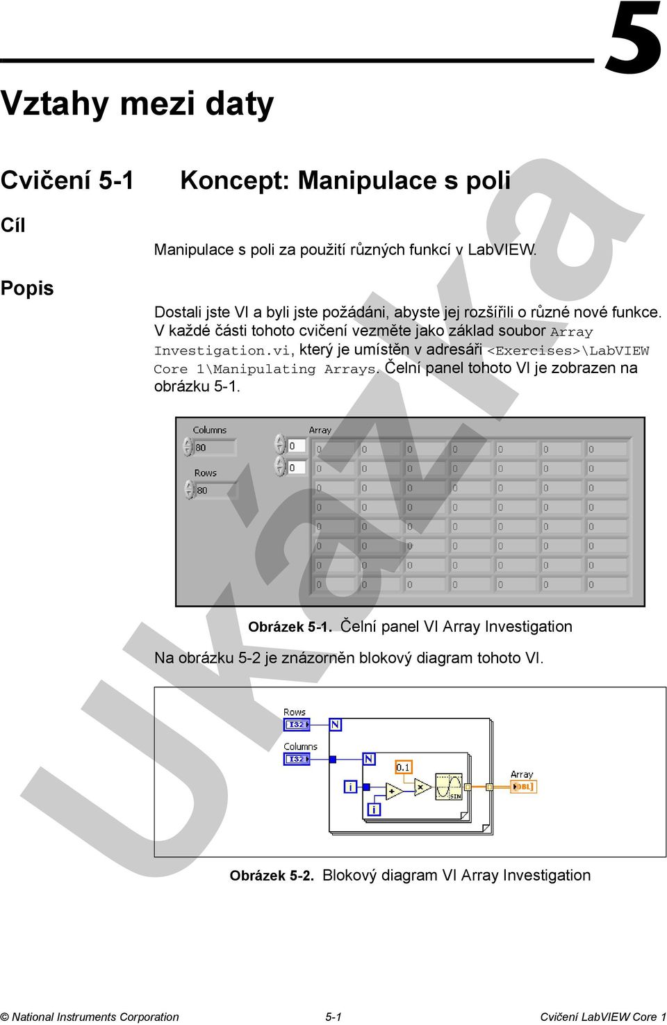 V každé části tohoto cvičení vezměte jako základ soubor Array Investigation.